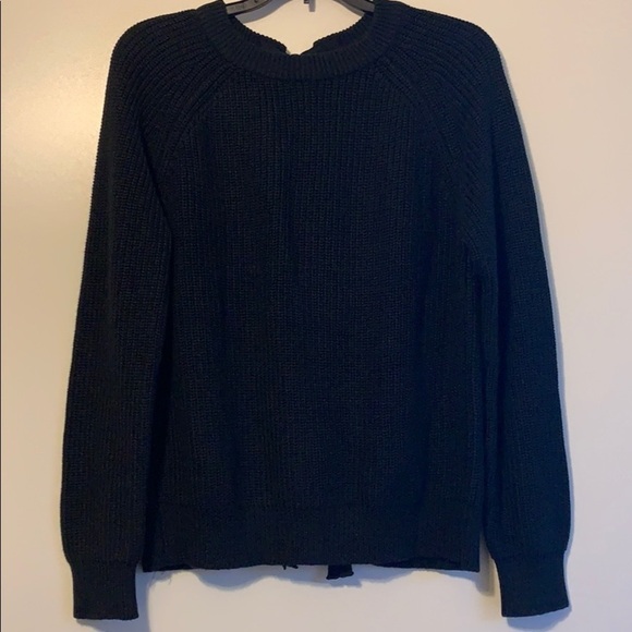 English Factory Knit Pullover,Back Bow Ties,BlackM - Picture 13 of 13